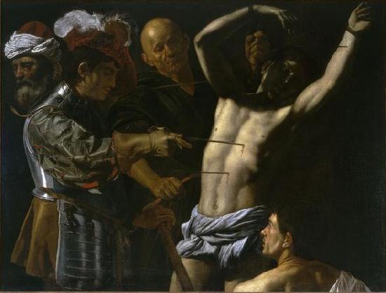 CECCO DEL CARAVAGGIO Martyrdom of Saint Sebastian. Germany oil painting art